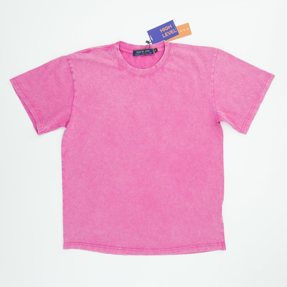 Pink Washed HEAVYWEIGHT 225gsm 100% cotton Oversized Boxy T-shirt HIGH LEVEL HL
